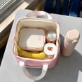 thumbnail image 5 of Portable Lunch Cooler Bag Small Size Insulated Lunch Box Oxford Cloth Thermal Food Storage Bag With Handle For Office Travel Picnic Outdoor Use Lightweight Waterproof Reusable Lunch Tote, 5 of 7
