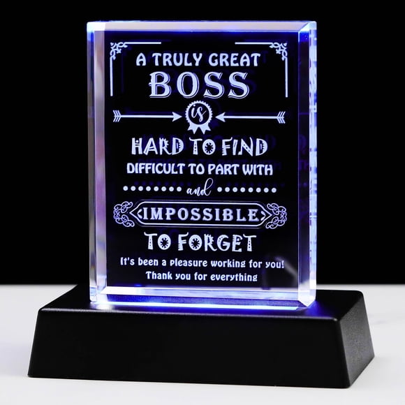 Base LED Movdyka Boss Gift de cristal, 7,9 x 9,9 cm