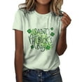 thumbnail image 1 of QIPOPIQ T-Shirts à Manches Courtes pour Femmes à Col Rond T-Shirts de la Saint-Patrick Hauts T-Shirt Shamrock T-Shirt Vert Tunique T-Shirts de la Journée St Patricks T-Shirts Imprimés pour Dames Col Rond T-Shirts de Fête T-Shirts Graphiques Aubaines, 1 of 4