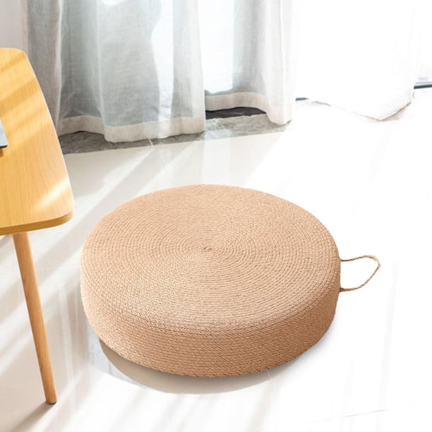 Cojín de suelo de tatami, cojín para sentarse, diámetro de 40cm, 16 pulgadas, puf plano, almohada de suelo para dormitorio, ocio, sala de estar, pensamiento profundo 10 cm de espesor