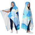thumbnail image 2 of Summer Ocean Dolphin Wearable Blanket Hoodies for Women Men Adults Dolphin Lovers Warm Cozy Sunny Summer Sea Dolphins Hooded Blankets for Travel Sofa Decor Birthday Gifts 60x80 Inch, 2 of 5