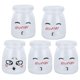 thumbnail image 1 of 5pcs 150ml Face Pudding Bottle Glass Heat-resistant Yogurt Containers Milk Cup Jelly Jar (Random Pattern), 1 of 3