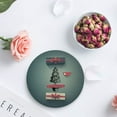 thumbnail image 4 of FMSHPON Merry Christmas Xmas Tree Winter Christmas Set of 6 Round Coaster for Drinks, Absorbent Ceramic Stone Coasters Cup Mat with Cork Base for Home Kitchen Room Coffee Table Bar Decor, 4 of 6
