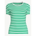thumbnail image 5 of Free Assembly Women's Ribbed Crewneck Tee with Short Sleeves, Sizes XS-XXXL, 5 of 8