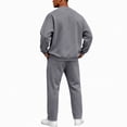 thumbnail image 4 of Aofany Sweatsuits for Men 2 Piece Sweatshirt And Sweatpants Set Plus Size Winter Fleece Crewneck Plush Casual Tracksuit, 4 of 6