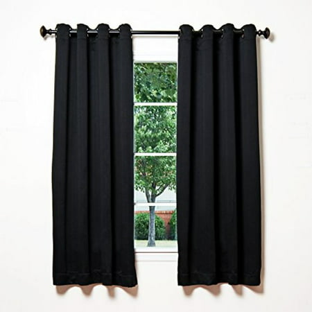 Best Home Fashion Thermal Insulated Blackout Curtains - Antique Bronze Grommet Top - Black - 52