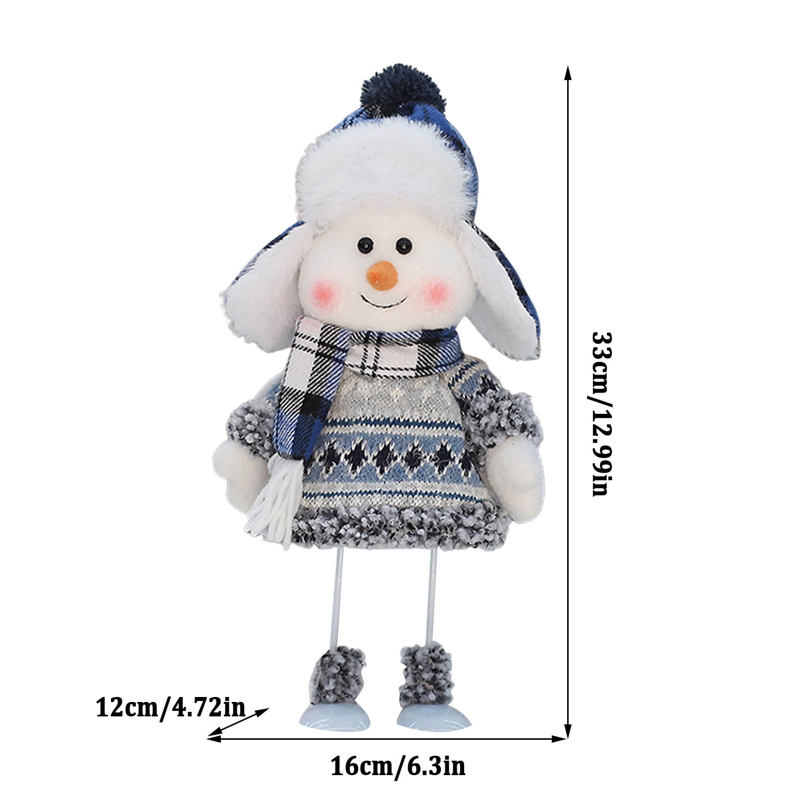 Toyvian 4 Pièces Mini Figurines Ski Noël - Ornements Sapin Thème Ski, Bonhomme Neige Et Peluche Bois