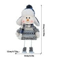 thumbnail image 3 of Blue Christmas Snowman Doll - Cute Rocking Fabric Snowman Figurine for Table Top Decor, Winter Holiday Home Decoration Gift for Family, 3 of 7