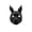 B001- Black, variant on Dress Up Party Accessory, Halloween Bunny Animal Mask, Masquerade Mask for Halloween Party, Scary Face Mask Prop, 12X7 Inch Antique Gold Finish Lightweight Full Face Mask,
