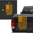 thumbnail image 2 of Distressed American USA US Flag Truck Tailgate Vinyl Decal Compatible with most Pickup Trucks EUA Flag Rear Graphic Car Sticker (11" x 20", Imitation Gold), 2 of 8