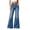 Womens Dark Blue Flare Jeans, variant on QIUOMBBP Wide Leg Jeans Woman Stretchy High Waisted Pull On Jean Pants Baggy Straight Leg Casual Denim Trousers with Pockets Dark Blue M