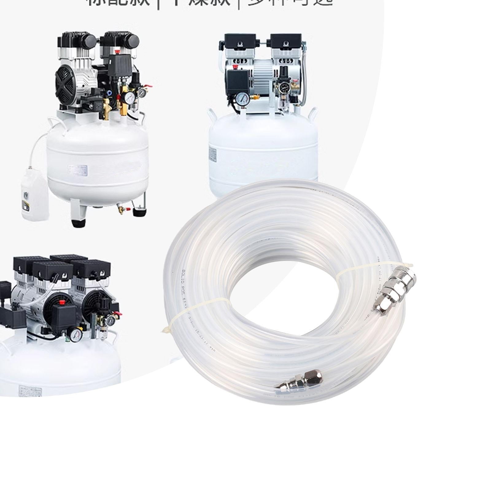 simhoa Pneumatic Straight Tube Air Pump Hose High-pressure Resistant Easy to Use Smooth Multifunctional for Home DIY Work White 20m