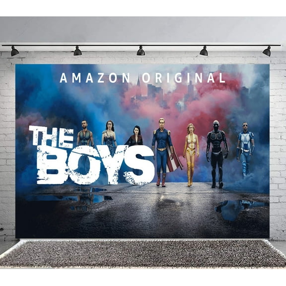 The Boys Backdrop Banner Party Supplies Poster Movie Theme Background for Photography Birthday Decorations