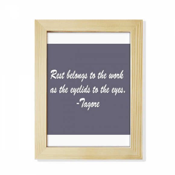 Qoutes Famous People Healing Rest Work Eyelid Eyes Desktop Adorn Photo Frame Display Art Painting Wooden