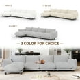 thumbnail image 3 of Indecor Home 125.8" Modular Couches and Sofas, 4 Seater Sectional Sofa with 1 Reversible Ottoman L Shaped Couch for Living Room Bedroom, Apartment, Office, Gray, 3 of 10