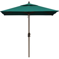EliteShade Sunumbrella 6x6Ft Square Market Umbrella with Ventilation,Forest Green