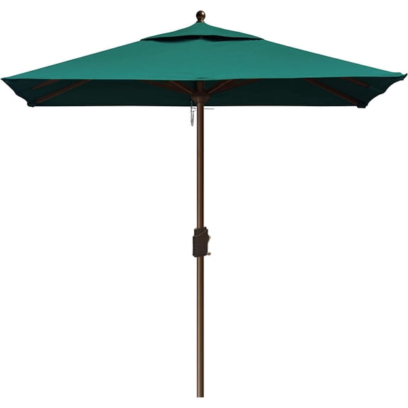 EliteShade Sunumbrella 6x6Ft Square Market Umbrella with Ventilation,Forest Green