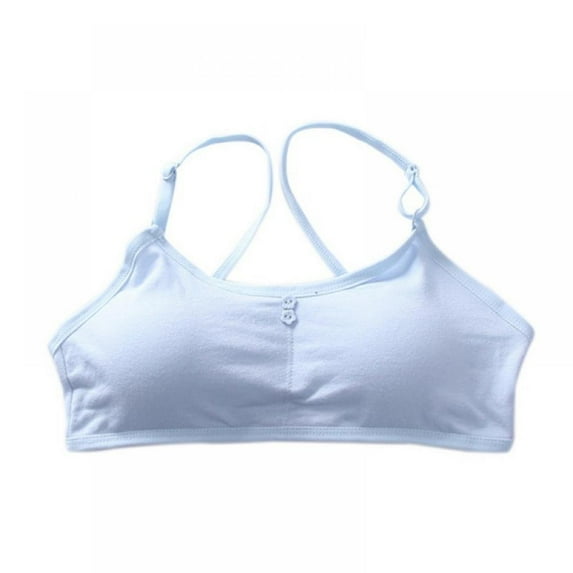 Girls' Cotton Crop Training Bra Soft Padded Sport Training Bra