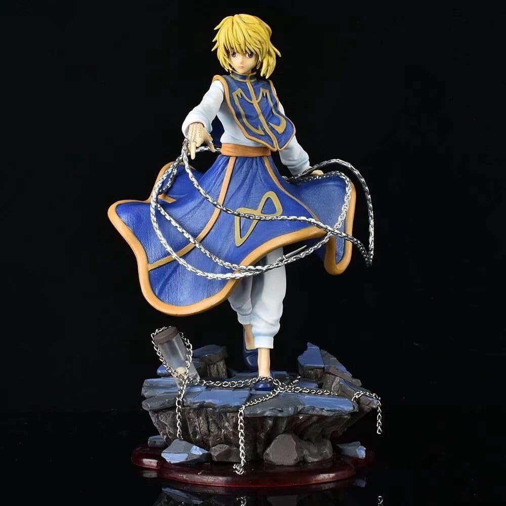 Kurapika Figure, Fighting Kurapika Anime Figures 33cm/12.9inch Handmade PVC Cartoon Manga Game Character Model Decoration Craft Gift