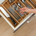 thumbnail image 2 of KitchenTrend 8 Slots Expandable Silverware Drawer Organizer, Adjustable Bamboo Kitchen Organizers and Storage, 2 of 8