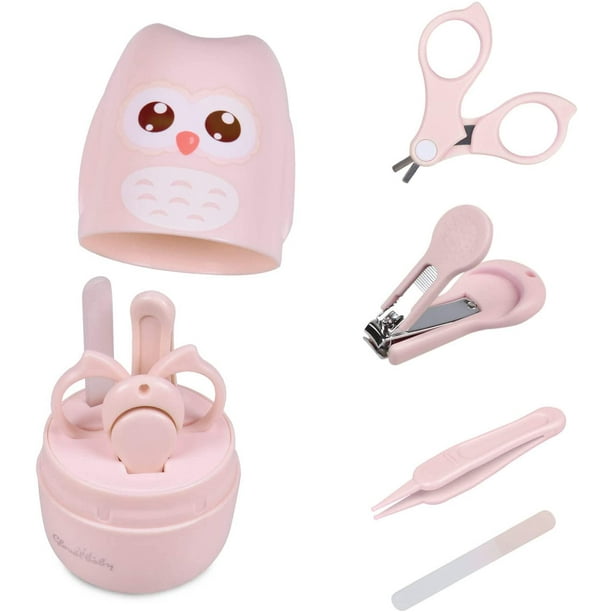 Kit de uñas para bebé GLOVAL BABY, kit de manicura y pedicura para bebé con estuche con forma de búho. Cortaúñas para bebés, tijera, lima de uñas para bebés y pinzas para recién nacidos, bebés y niños pequeños (verde) Zhivalor CW-CC119-2