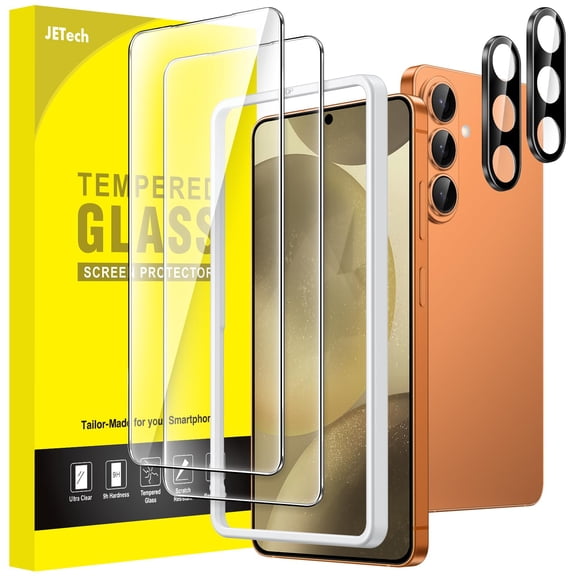 JETech Screen Protector for Samsung Galaxy S26 Plus with Camera Lens Protector, 2-Pack Each