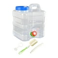 thumbnail image 1 of Contenedor de agua con tapa y asa de 10 l de capacidad con amplia abertura de llenado, dispensador de bebidas, jarra de almacenamiento de agua para Azul, 1 of 8