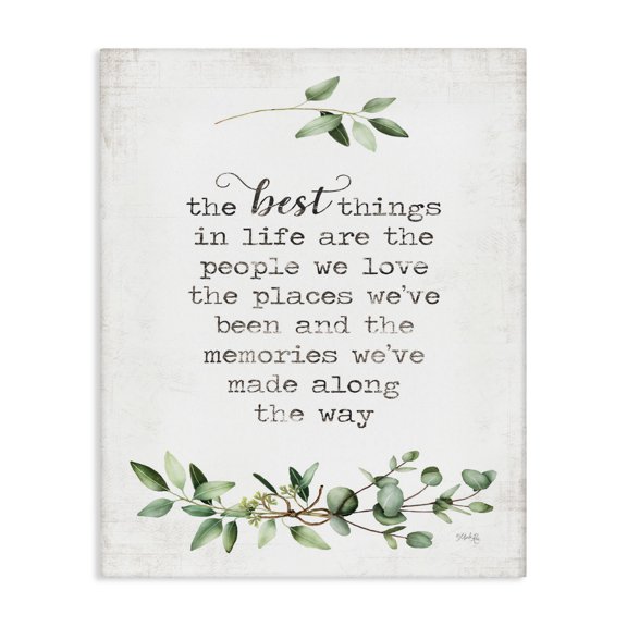 Stupell Industries Shabby Chic Best Things In Life Sentiment Canvas Art, 16 x 20, by Marla Rae