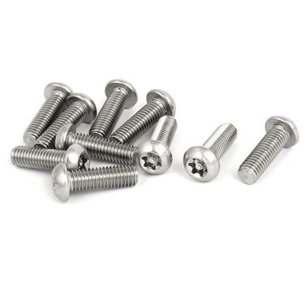 

M8x25mm 304 Stainless Steel Button Head Torx Security Machine Screws 10pcs