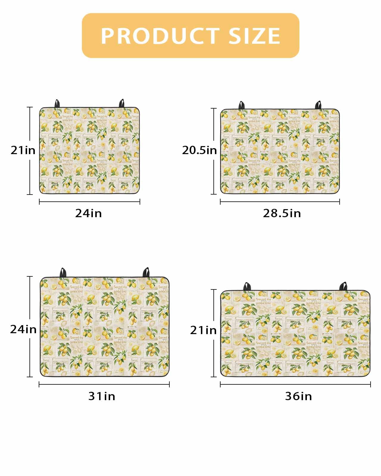 nqOlkjepod Large Induction Cooktop Protector Mat 24"x21", Summer Lemons Stove Top Covers for Electric Stove, Retro Country Botanical Plants Fruit Stove Burner Cover Mats, Glass Top Stove Cover