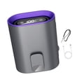 thumbnail image 3 of Ventilador de cintura portátil con pantalla LED y linterna recargable con clip. Gris, 3 of 9