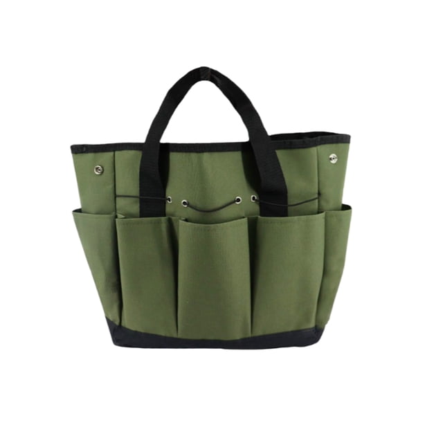 Riwesomey Bolsa de herramientas para jardinería, organizador de almacenamiento con bolsillos, tela Oxford, gran capacidad, césped al aire libre Herramientas eléctricas Verde oscuro Riwesomey TO011984-01