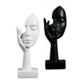 thumbnail image 1 of AMLESO 2 Pcs Statue Décorative Sculpture Personnage Abstrait Noir et Blanc, 1 of 8
