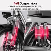 Electric Scooter with Seat, 700W Electric Scooter for Adults&Teens,30 Miles 25mph Foldable Commuter Ebike, Adjustable EScooter with Box