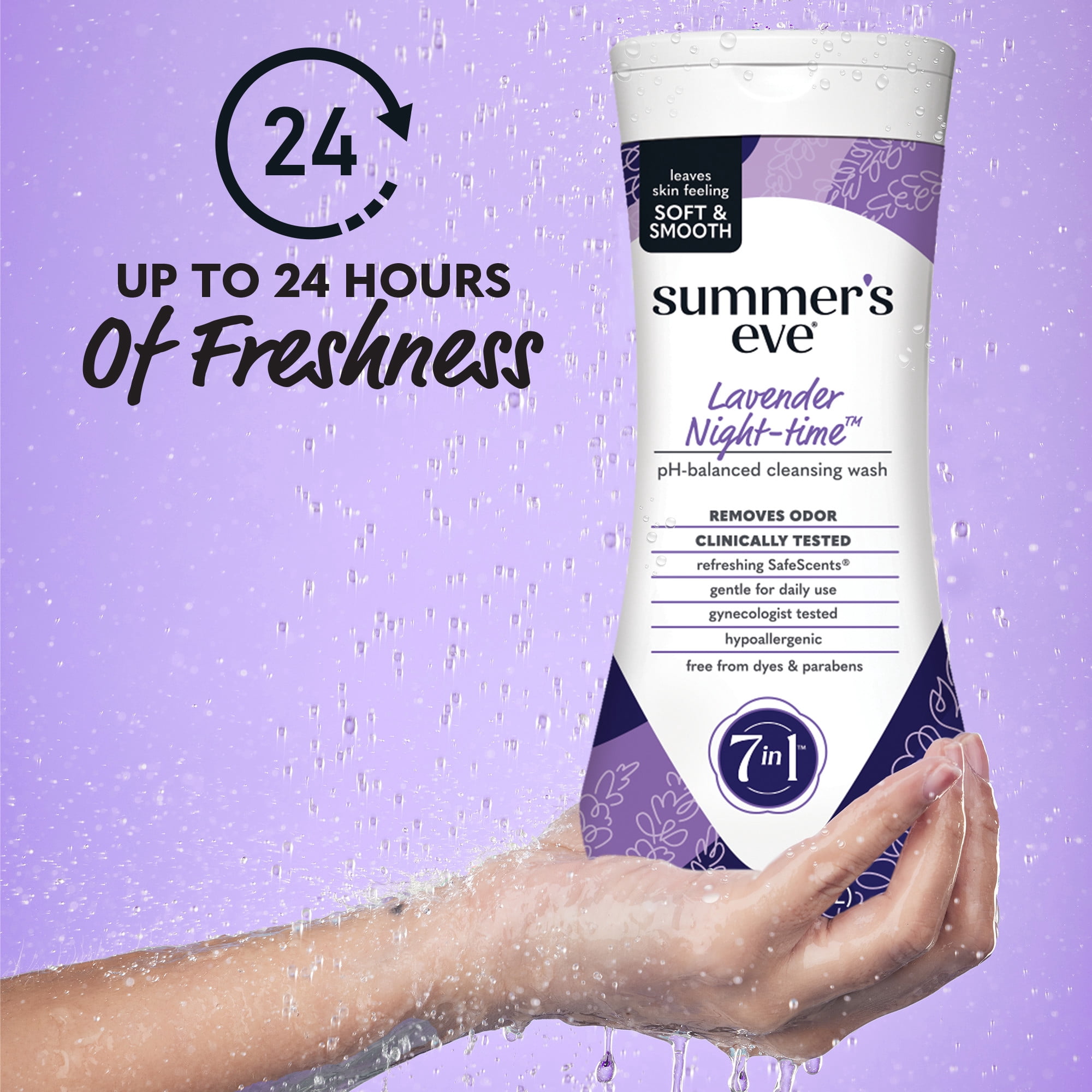 Summer’s Eve Lavender Night-Time Daily Feminine Wash, 12 oz