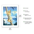 thumbnail image 2 of Climb Up. . . You'll love the view! - Palm Tree Pin-up Girl - From an Original Color Painting by Scott Westmoreland - Bamboo Fine Art 290gsm Paper (Unframed) 12x16in, 2 of 4
