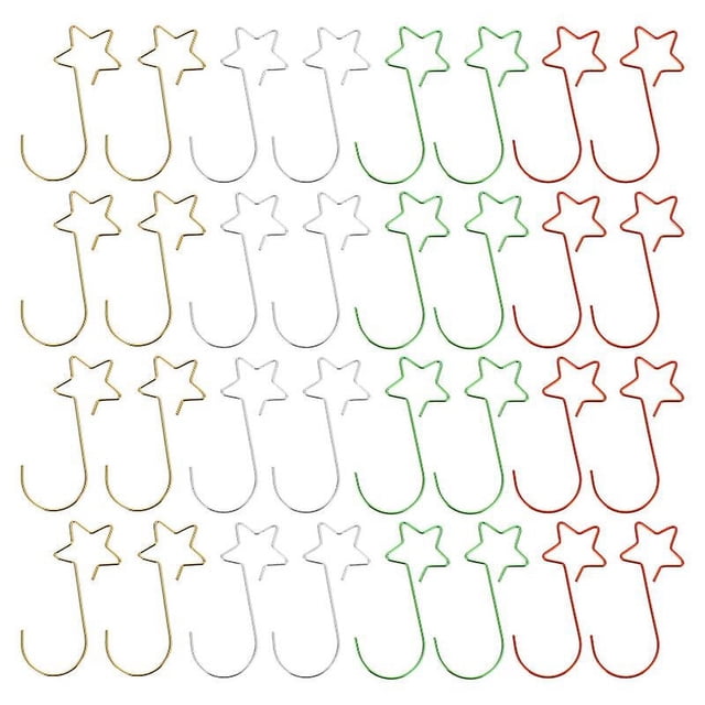 80 ganchos en forma de estrella navideña.