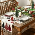 thumbnail image 6 of Winter Christmas Tree Snowflake Placemats 12x18 Inch Christmas Holiday Table Mats For Party Kitchen Dining Room Decoration, 6 of 6