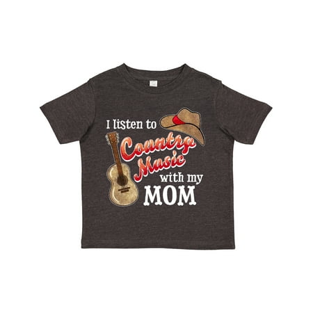 

Inktastic I Listen to Country Music with my Mom Guitar and Hat Boys or Girls Toddler T-Shirt