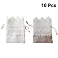 thumbnail image 3 of 10pcs Luxury Lace Drawstring Bag Jewelry Gift Storage Pouches Drawstring Cloth Bags Wedding Candy Bags (5pcs White and 5pcs Beige), 3 of 9