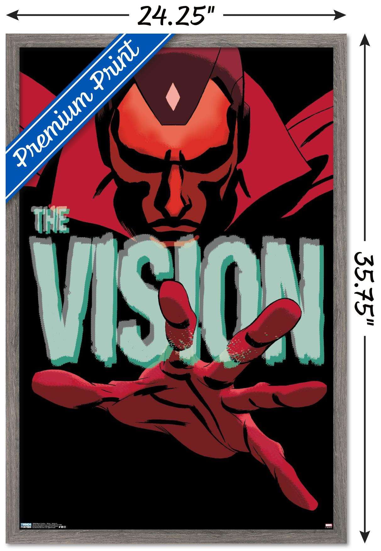 Marvel Comics - Vision - Vision #1 Wall Poster, 22.375" x 34", Framed