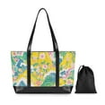 thumbnail image 7 of FORMRS Canvas Laptop Tote Bag for Women with 15.6" Computer Compartments Shoulder Handbag, Yellow Mountains, 7 of 7