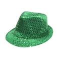 thumbnail image 2 of Sombrero de Lentejuelas Gorra de Jazz Sombrero de Fiesta Accesorio de Disfraz con Diseño Brillante Y Llamativo Adecuado para Celebraciones Del Día de Verde, 2 of 10
