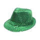 thumbnail image 2 of Sombrero bombín con lentejuelas, gorra de discoteca, accesorio para fiestas, sombreros de vaquera para juegos de rol en la playa al aire libre Verde, 2 of 9