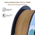thumbnail image 2 of Ziro 3D Matte PLA Filament 1.75mm 1kg, Wooden Brown, 2 of 5