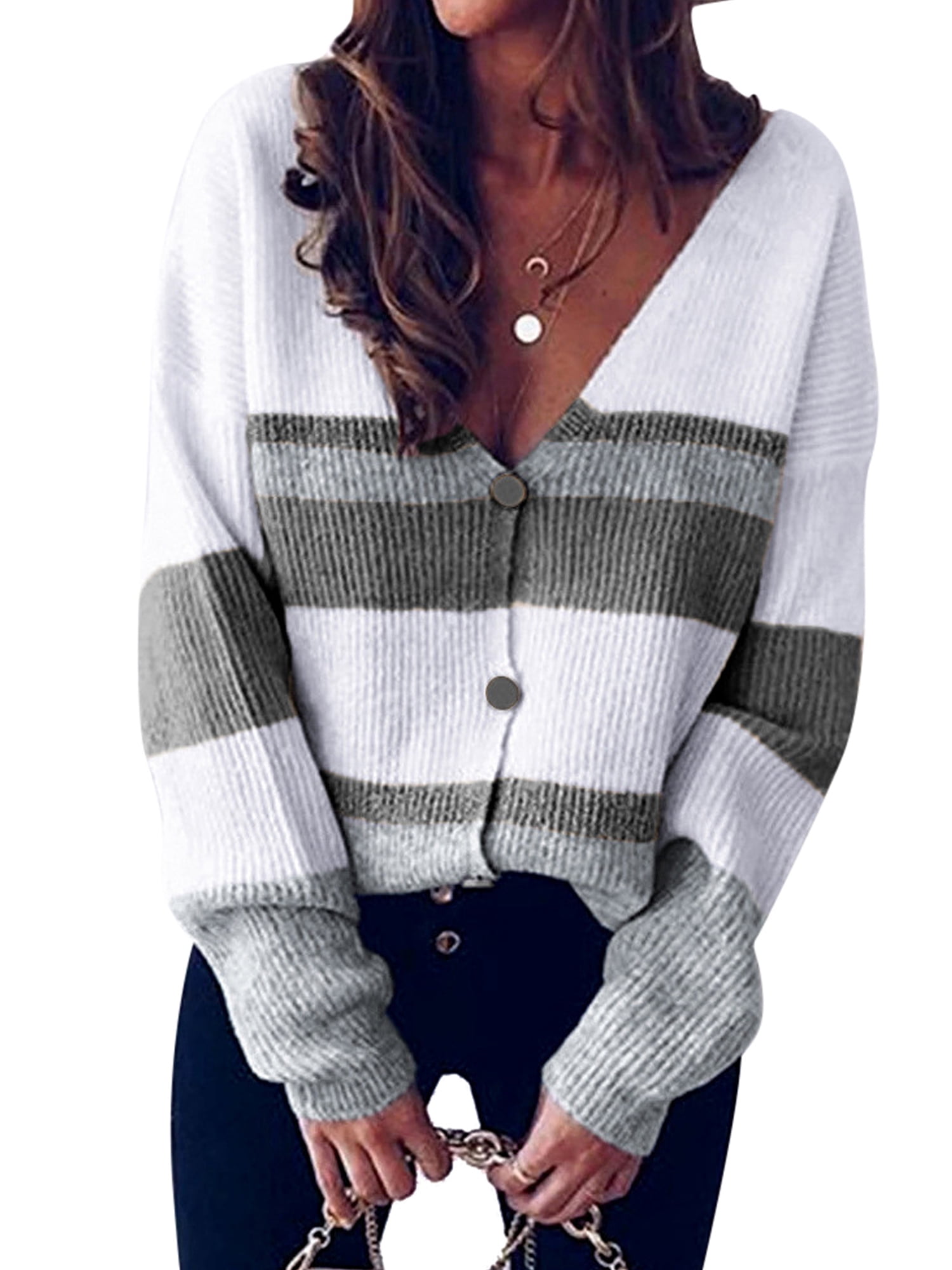 v neck sweater cardigan