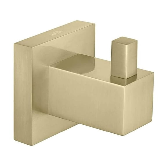 Bathroom Towel Hook Wall Mounted - Solid Brass Robe Hook - Brushed Gold Finish - Home Organization