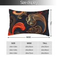 thumbnail image 2 of Goofa Fiery Floral Pattern Print Plush Throw Pillow Case, Soft Velvet with Hidden Zipper, Decorative Cushion Cover for Sofa, Bed, Car, and Home Décor-16"x24", 2 of 6