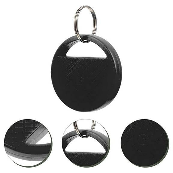 SUSUchens Two Way Separation Alarm APP Control Selfie Function Smart Tracker with Metal Ring Loud Sound Bluetooth-compatible 5.0 Key Finder Black