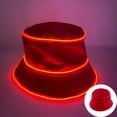 thumbnail image 2 of LED Light Up Bucket Hat Glowing Fisherman Hat Neon Party Hat For Festival Rave Concert Night Club Costume, Battery Not Included One Size, 2 of 10